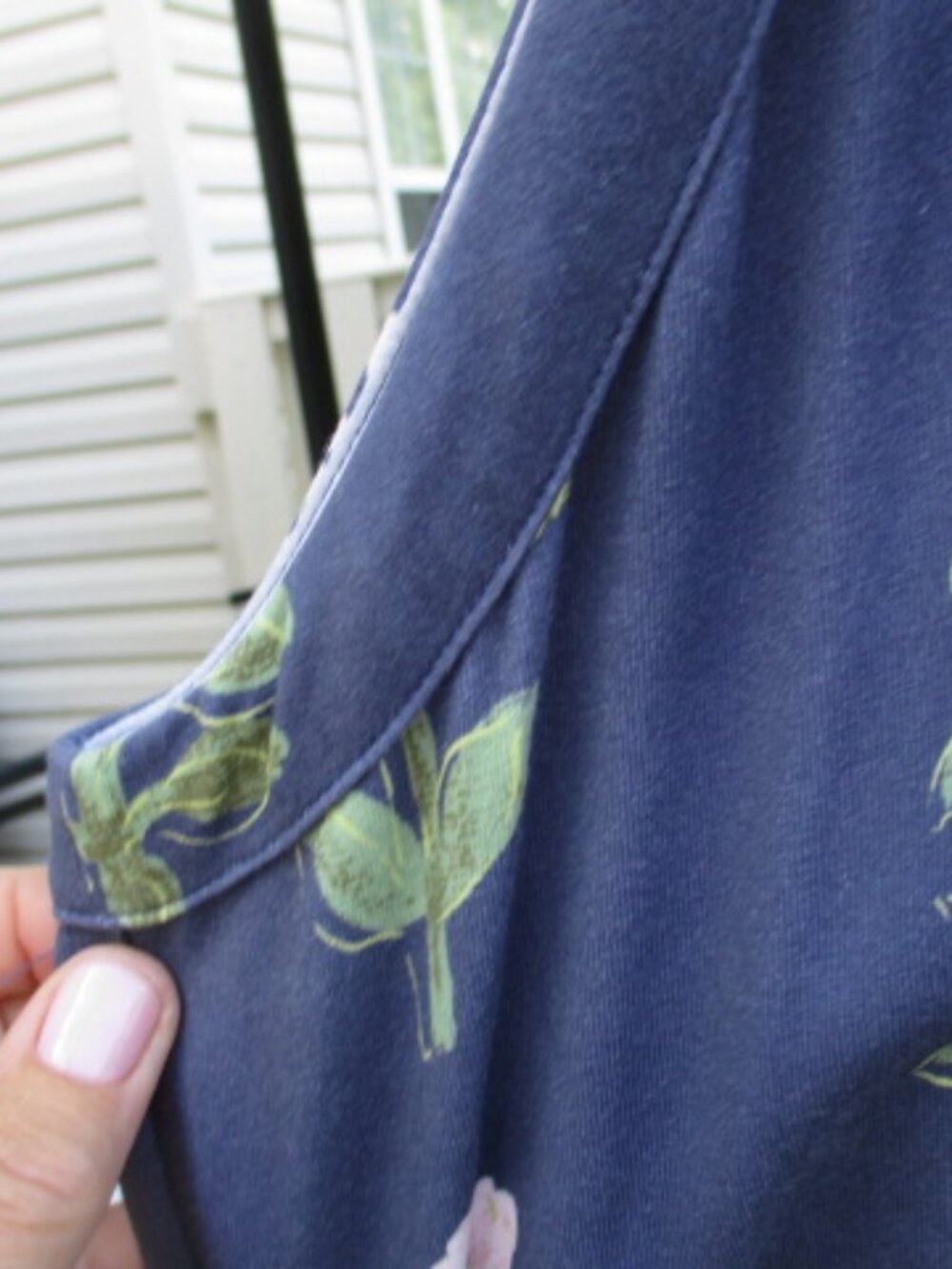 Spartina 449 Navy Floral Maxi Dress Womens Large NWT - Picture 10 of 14